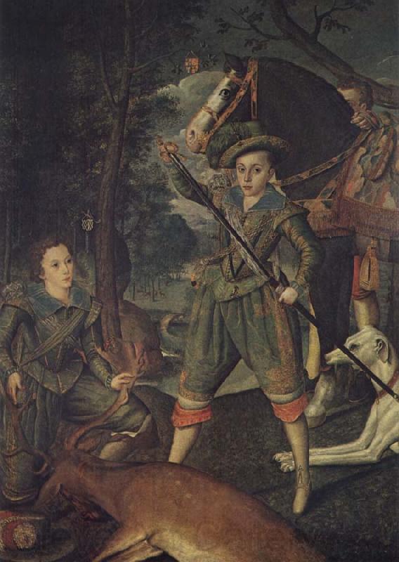 Robert Peake the Elder Henry Frederick,Prince of Wales and Sir John Harrington Germany oil painting art